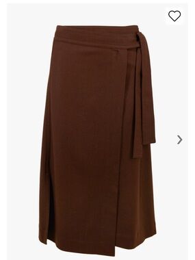 Vince Hickory High Rise Belted Wrap Skirt Size 00 Like New Wool blend Classic
